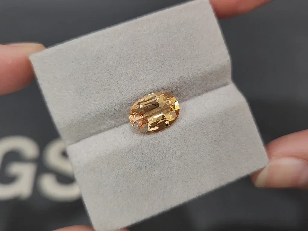 Granate hessonita, talla ovalada 3,64 quilates, África Image №4