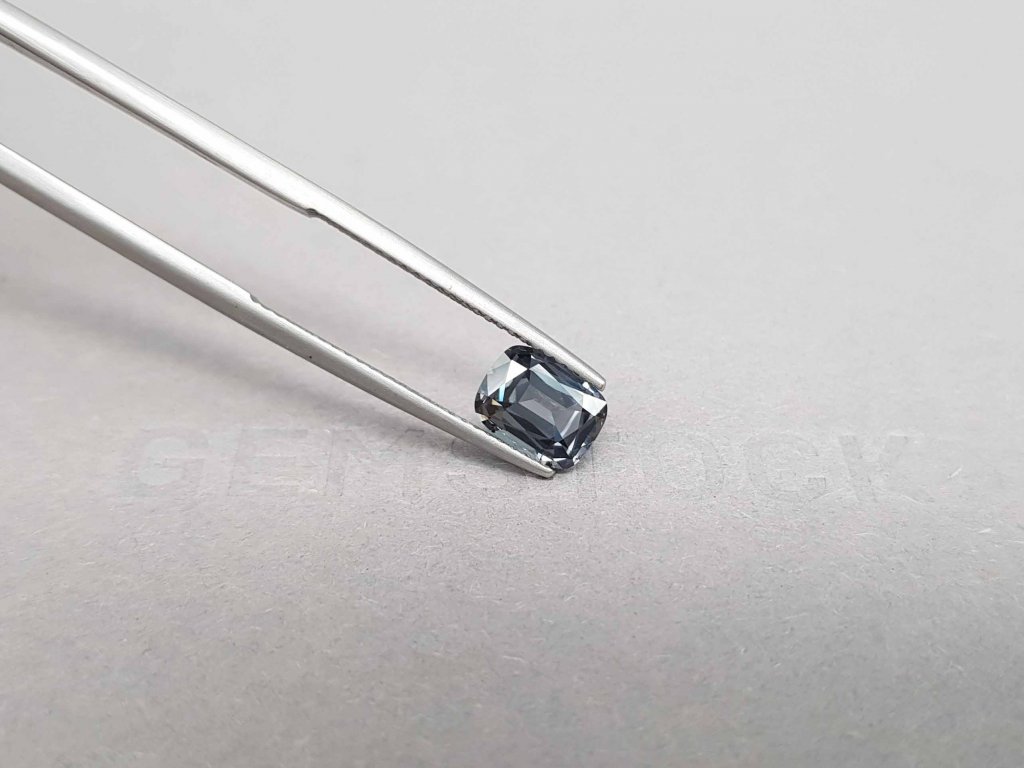 Steel spinel cushion cut from Burma  1.60 ct Image №4