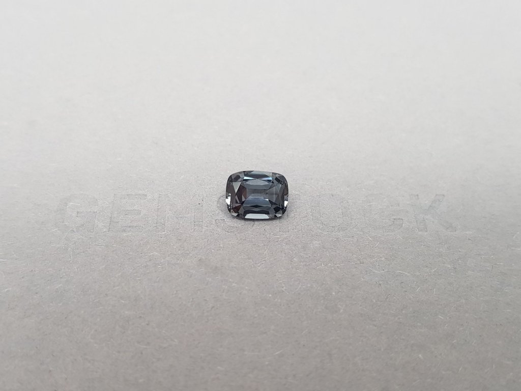 Steel spinel cushion cut from Burma  1.60 ct Image №1