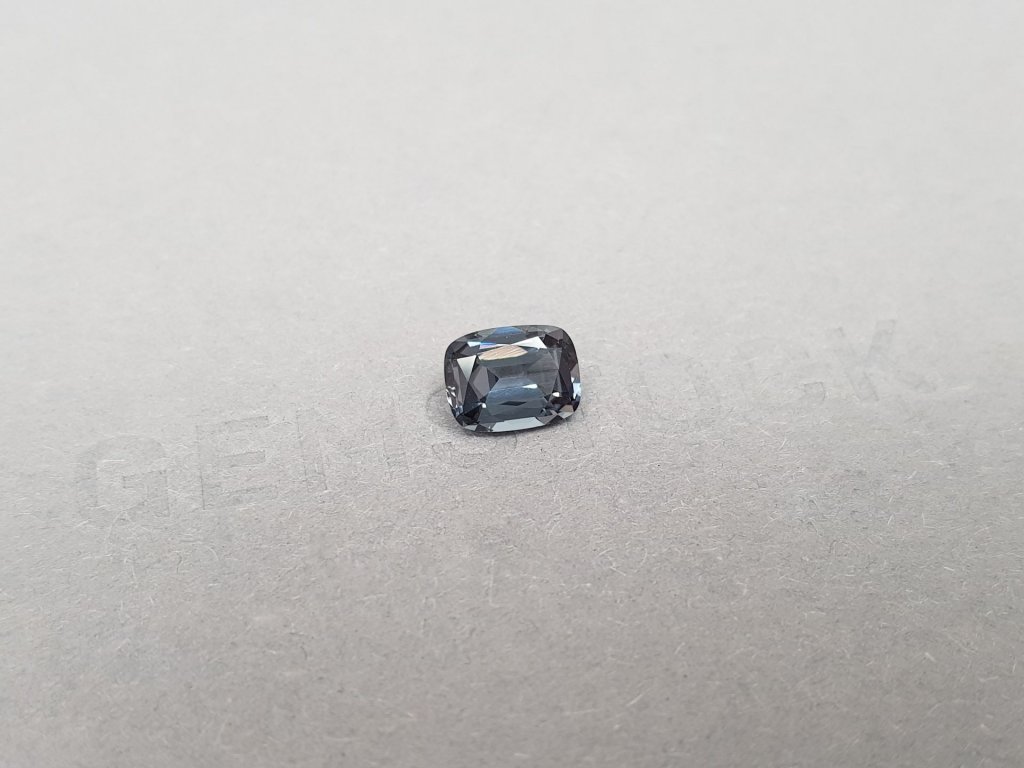 Steel spinel cushion cut from Burma  1.60 ct Image №2