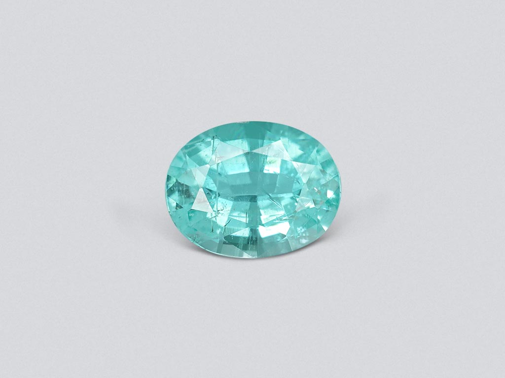 Neon greenish-blue Paraiba tourmaline in oval cut 2.31 carats, Mozambique Image №1