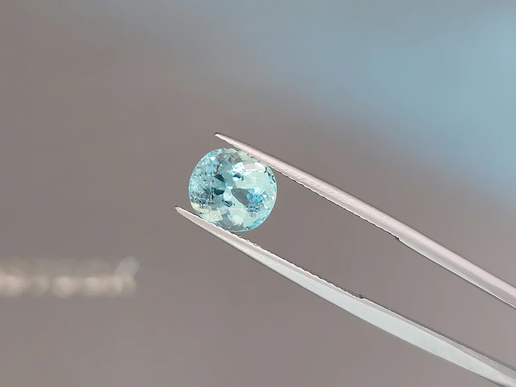 Neon blue Paraiba tourmaline in oval cut 2.74 carats from Mozambique Image №3