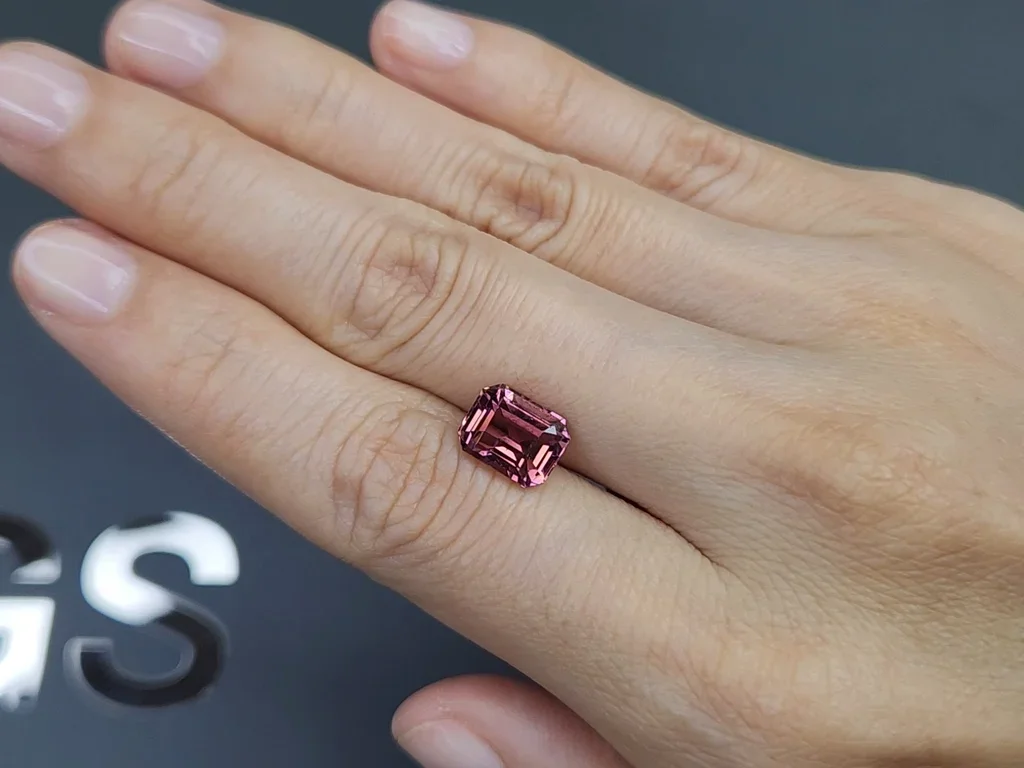 Octagon cut pink tourmaline 2.96 carats, Africa Image №2