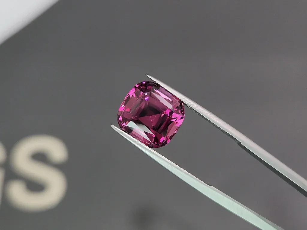 Garnet rhodolite cushion cut 8.64 carats, Tanzania Image №3