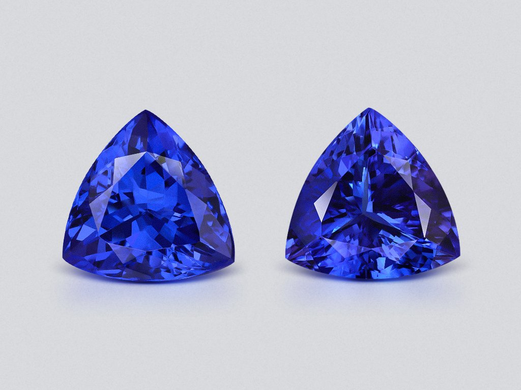 Paar tansanite im trillionschliff 5,59 karat, Tansania Image №1
