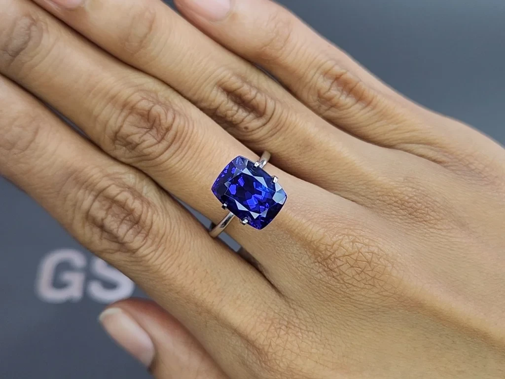 Tanzanita talla cojín 7,65 quilates, Tanzania Image №5