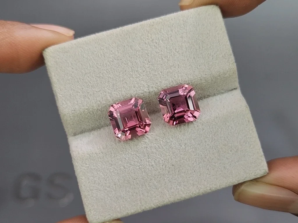Pair of pink tourmalines octagon cut 5.46 carats, Nigeria Image №4