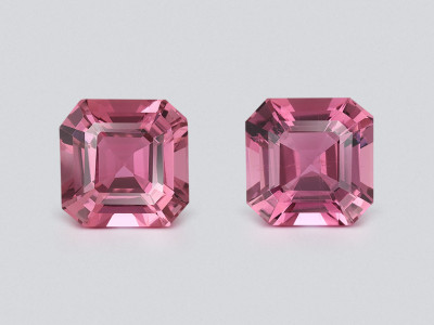 Pair of pink tourmalines octagon cut 5.46 carats, Nigeria photo