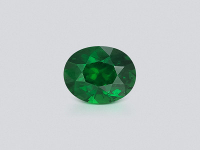 Vivid Green tsavorite garnet in oval cut 5.52 carats, Africa photo