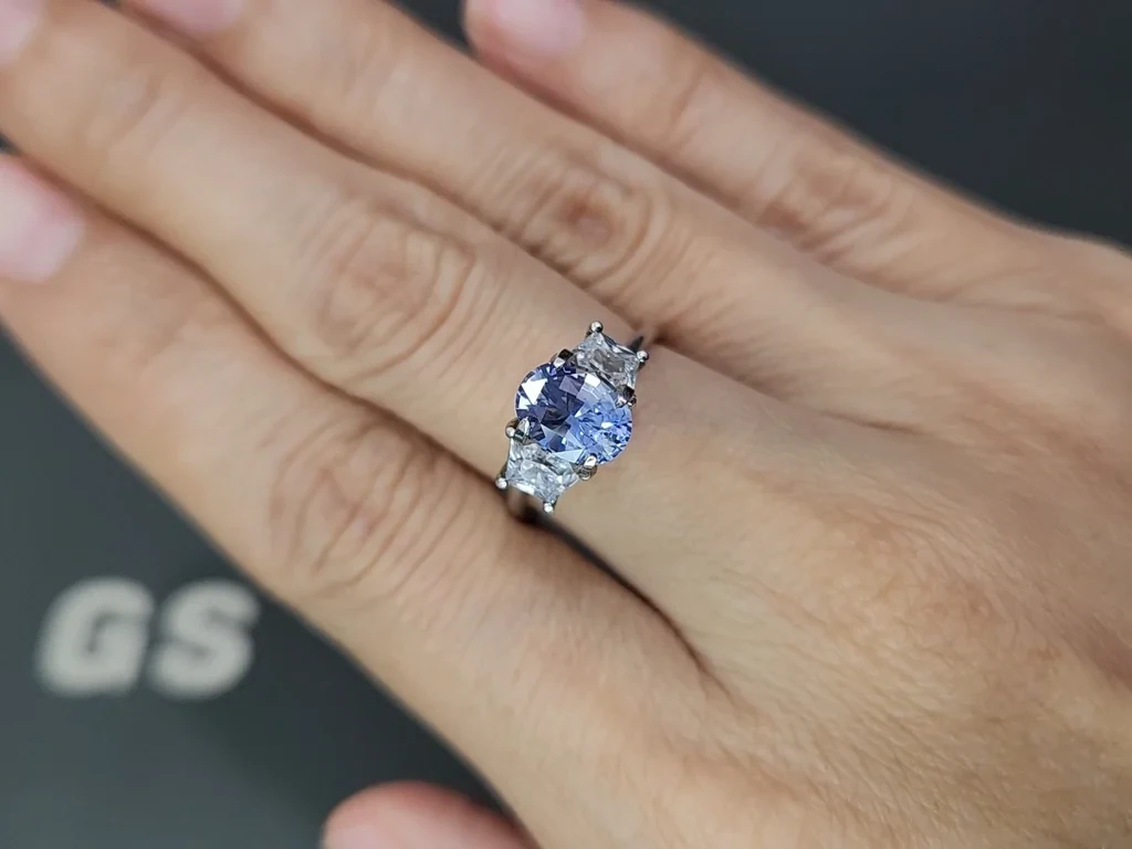 Blauer saphir im ovalen schliff 1,53 karat, Sri Lanka Image №5