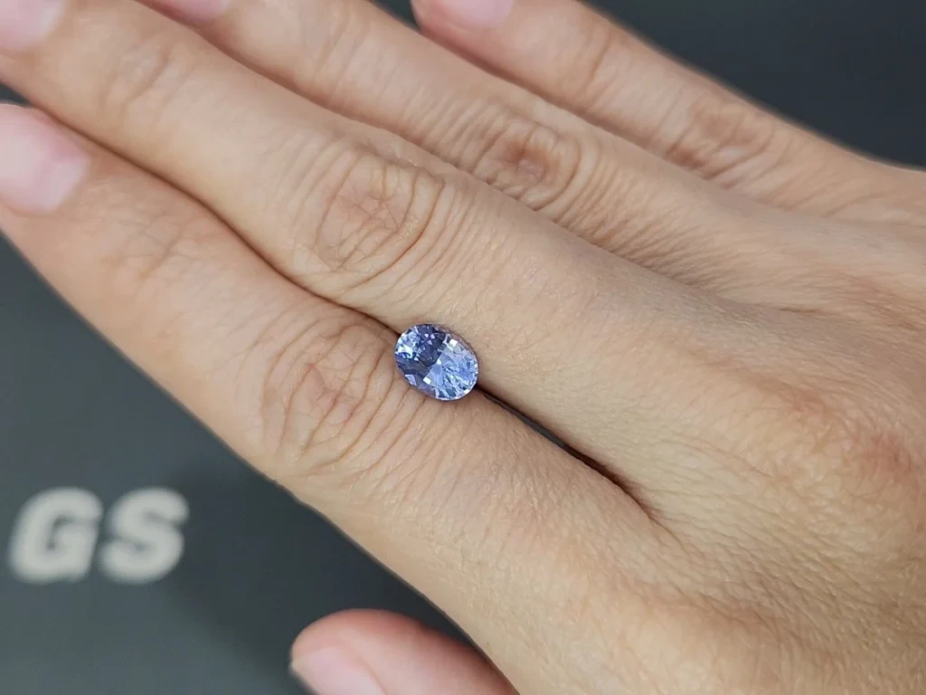 Blauer saphir im ovalen schliff 1,53 karat, Sri Lanka Image №2