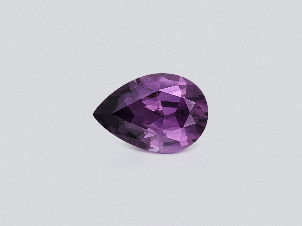 Purple spinel pear cut 0.64 carats, Tanzania Image №1