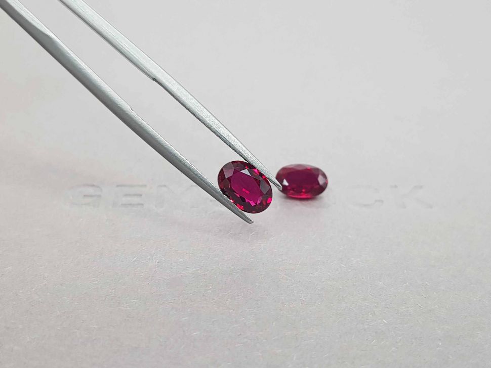 Pair of rubies from Mozambique pigeon blood color 2.36 ct Image №4