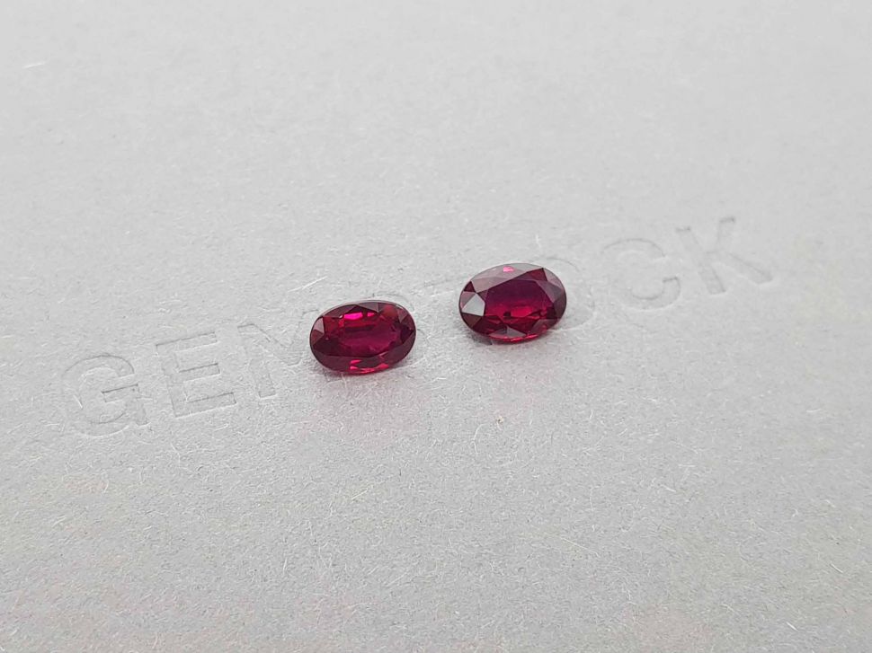Pair of rubies from Mozambique pigeon blood color 2.36 ct Image №2