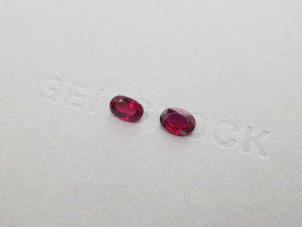 Pair of rubies from Mozambique pigeon blood color 2.36 ct Image №3