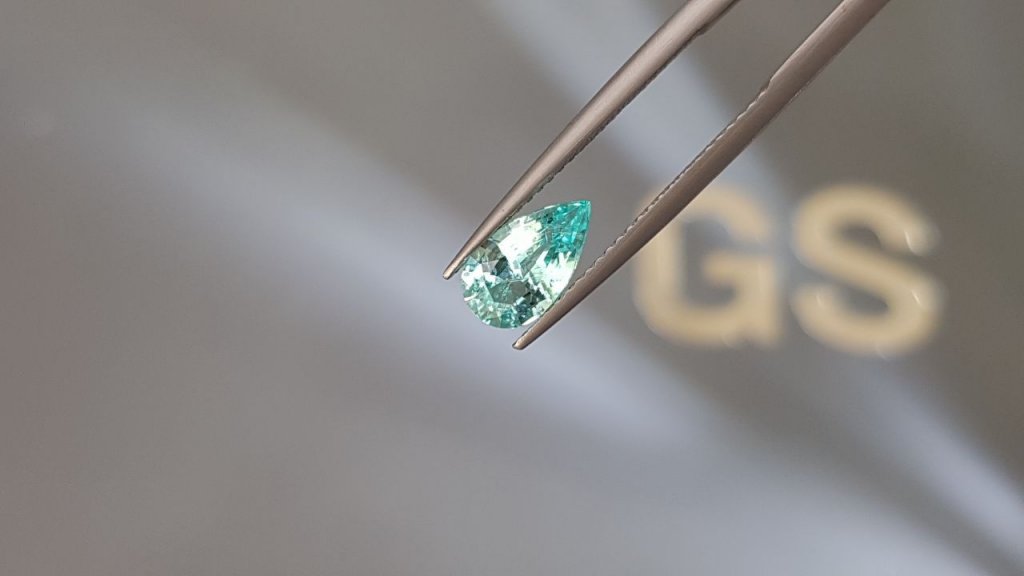 Set of Paraiba tourmalines in pear cut 2.80 carats, Mozambique Image №3