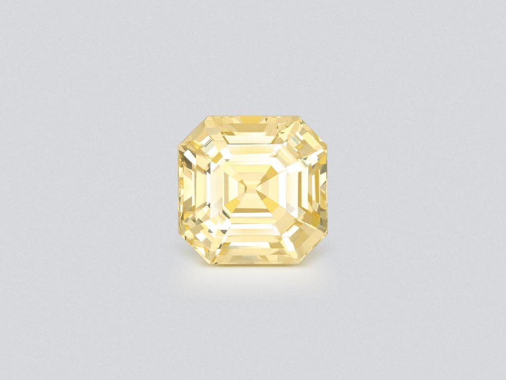 Saphir jaune pastel non raffiné taille octogonale 14,00 carats, Sri Lanka Image №1