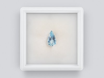 Aigue-marine brillante en taille poire 1,01 carats photo