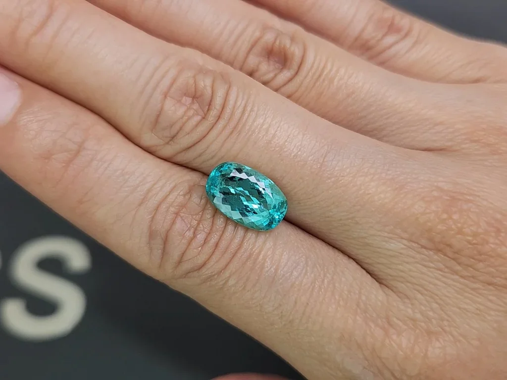 Tourmaline Paraiba bleu néon taille coussin de 4,02 ct, Nigéria Image №2