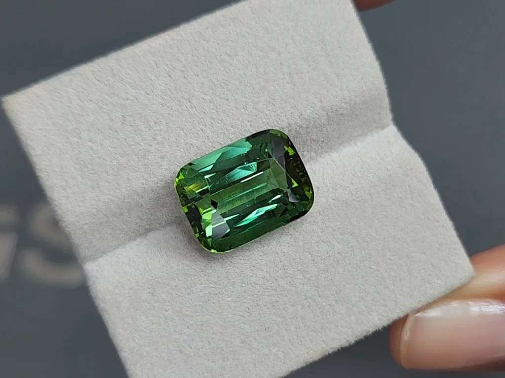 Tourmaline verte taille coussin 10,30 carats, Afrique Image №4