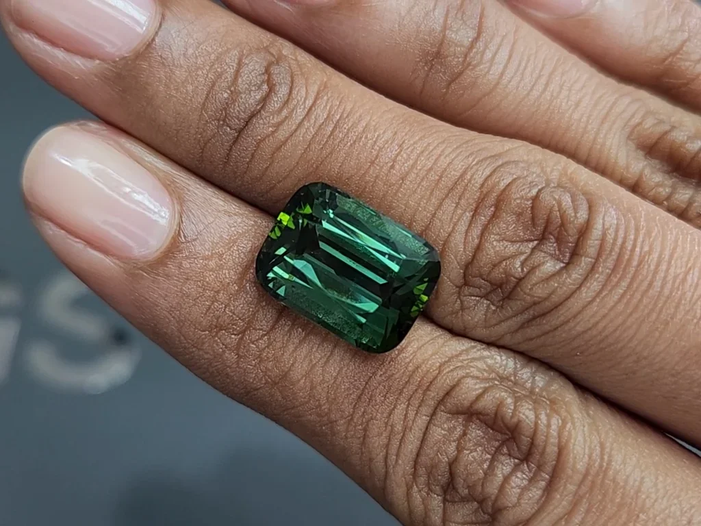 Tourmaline verte taille coussin 10,30 carats, Afrique Image №2
