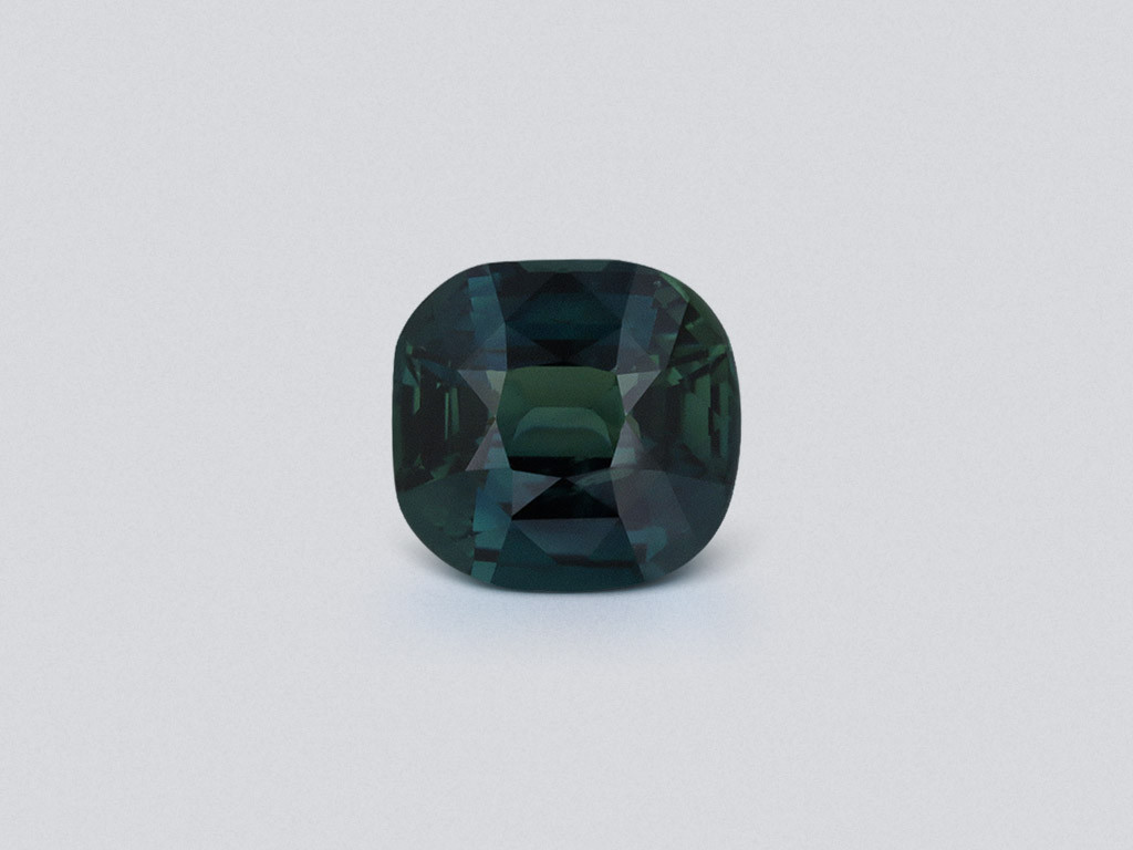 Unheated Teal sapphire  cushion cut 3.06 carats, Madagascar Image №1