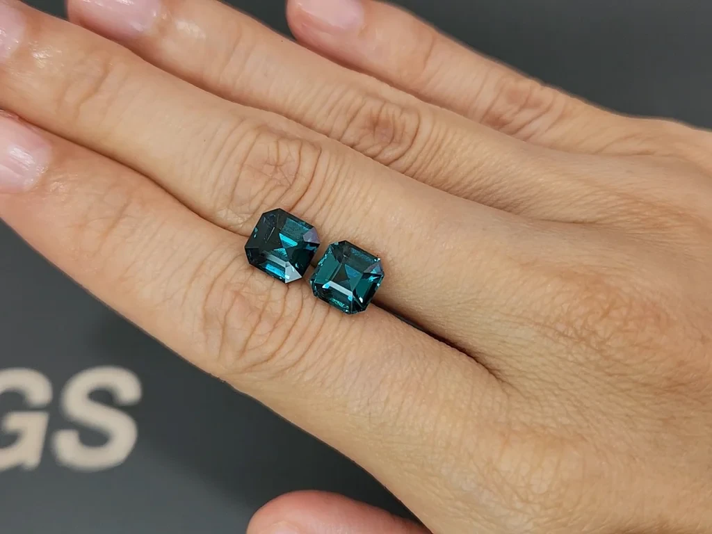 Paar achteckig geschliffene turmaline 5,17 karat, Afghanistan Image №2