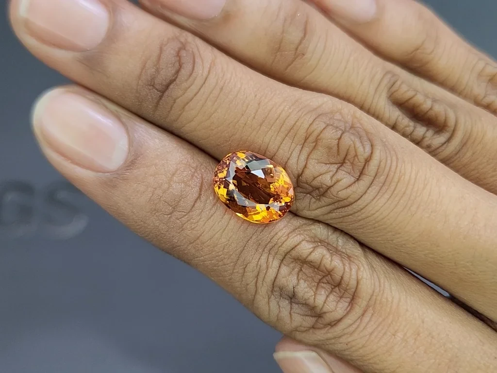 Topaz Imperial oval cut 6.49 carats, Brazil Image №2