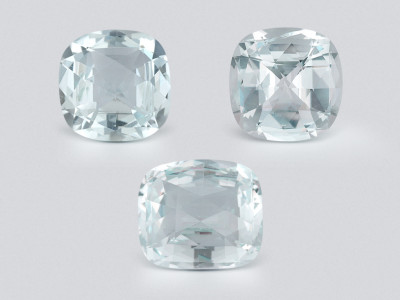 Set of aquamarines cushion cut  2.95 carats, Madagascar photo