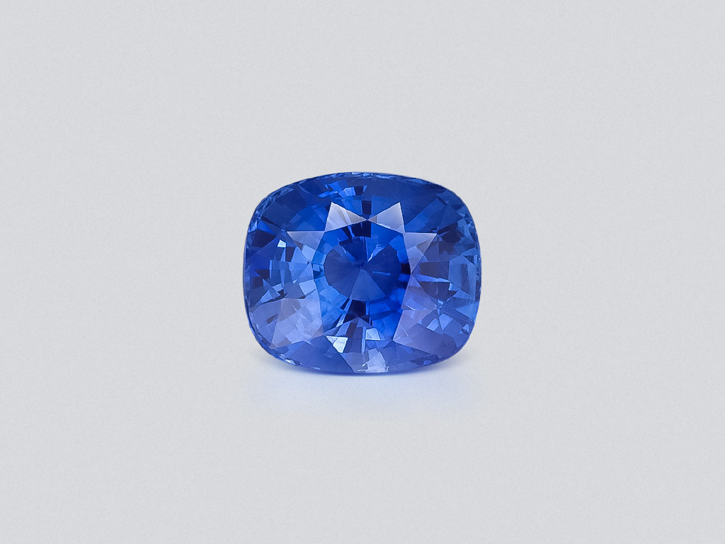 Unbehandelter saphir Intensiv Blauer, kissenförmig 5,02 karat, Sri Lanka Image №1