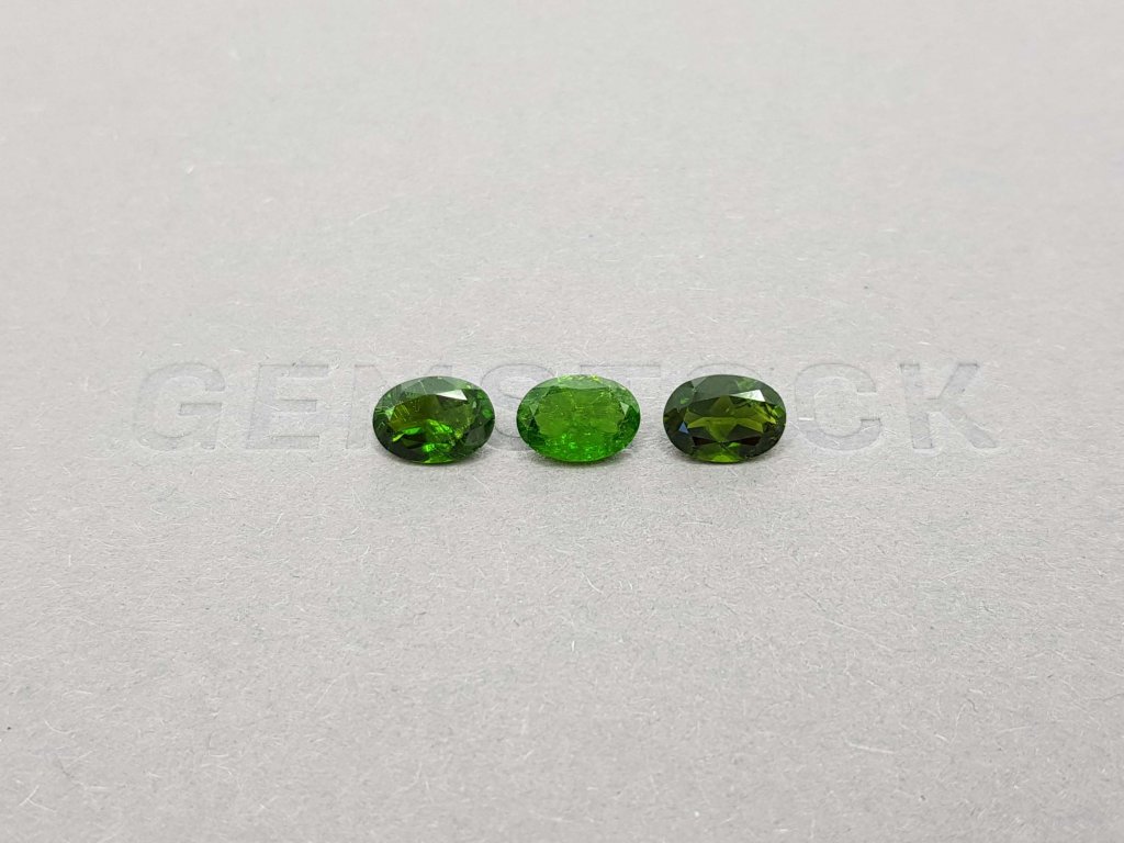 Set aus drei Chromdiopsiden 2,38 Karat Image №1