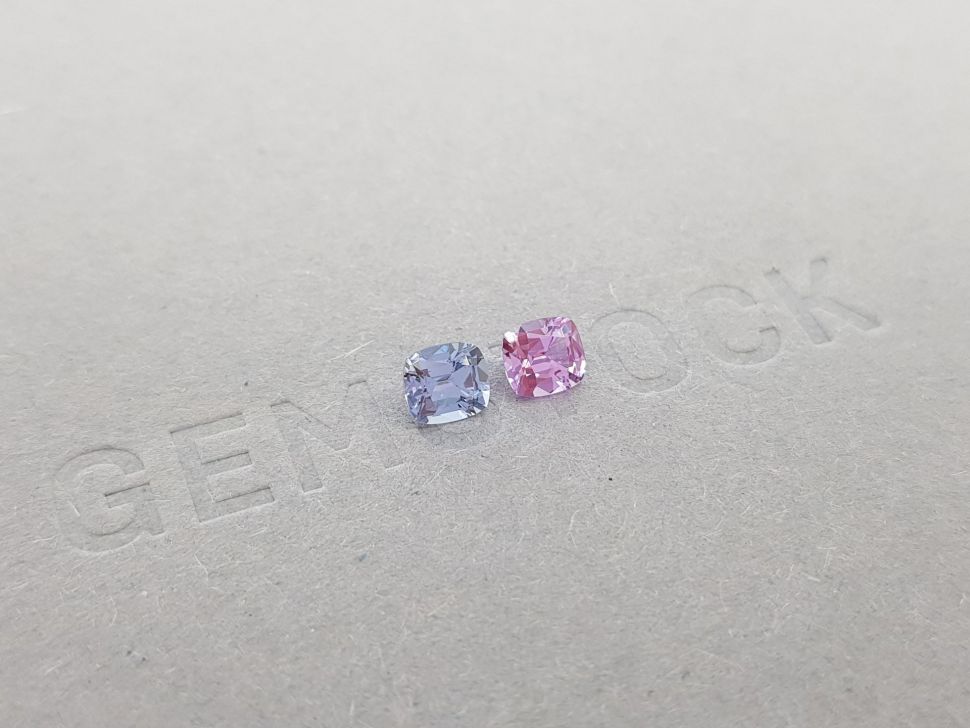 Contrasting pair of delicate sapphires 1.14 ct Image №3