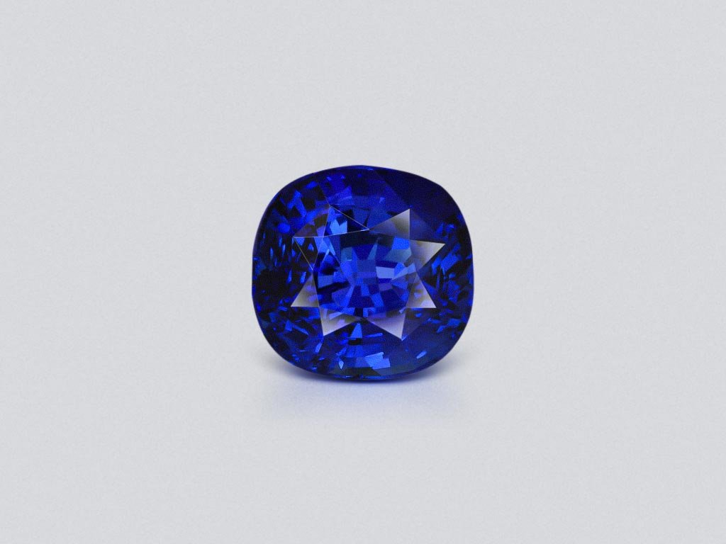 Saphir Bleu Royal taille coussin 9,11 carats, Sri Lanka Image №1