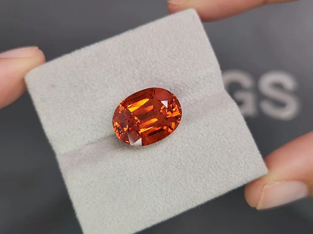 Riche spessartine Fanta couleur taille ovale 12,88 carats, Nigeria  Image №4