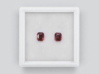 Pairs of red tourmalines rubellites 1-3 carats, Nigeria photo