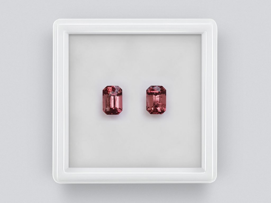 Paar rote Turmalin-Rubellite 1-3 Karat, Nigeria Image №6