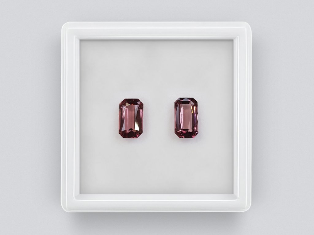 Paar rote Turmalin-Rubellite 1-3 Karat, Nigeria Image №7