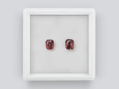 Pairs of red tourmalines rubellites 1-3 carats, Nigeria photo