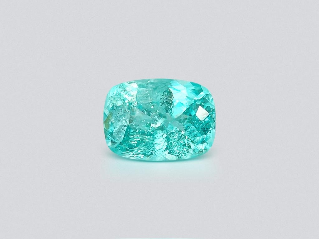 Tourmaline Paraiba taille coussin bleu fluo 2,46 carats, Mozambique  Image №1