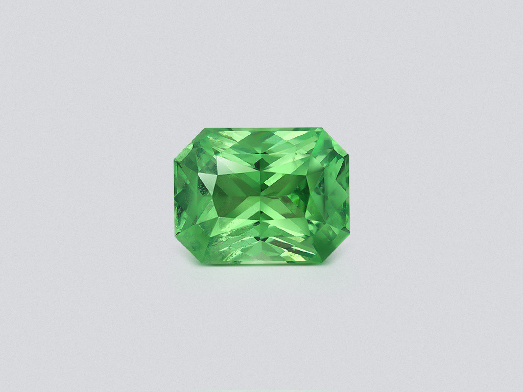 Tsavorita verde de corte radiante 1,55 carats, de Tanzania Image №1
