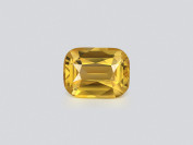 Saphir jaune taille coussin non chauffé de 8,05 carats, Sri Lanka, (Bellerophon)