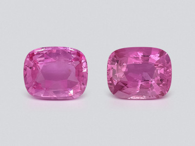 Paire de saphirs roses taille coussin de 3,59 carats, Sri Lanka photo
