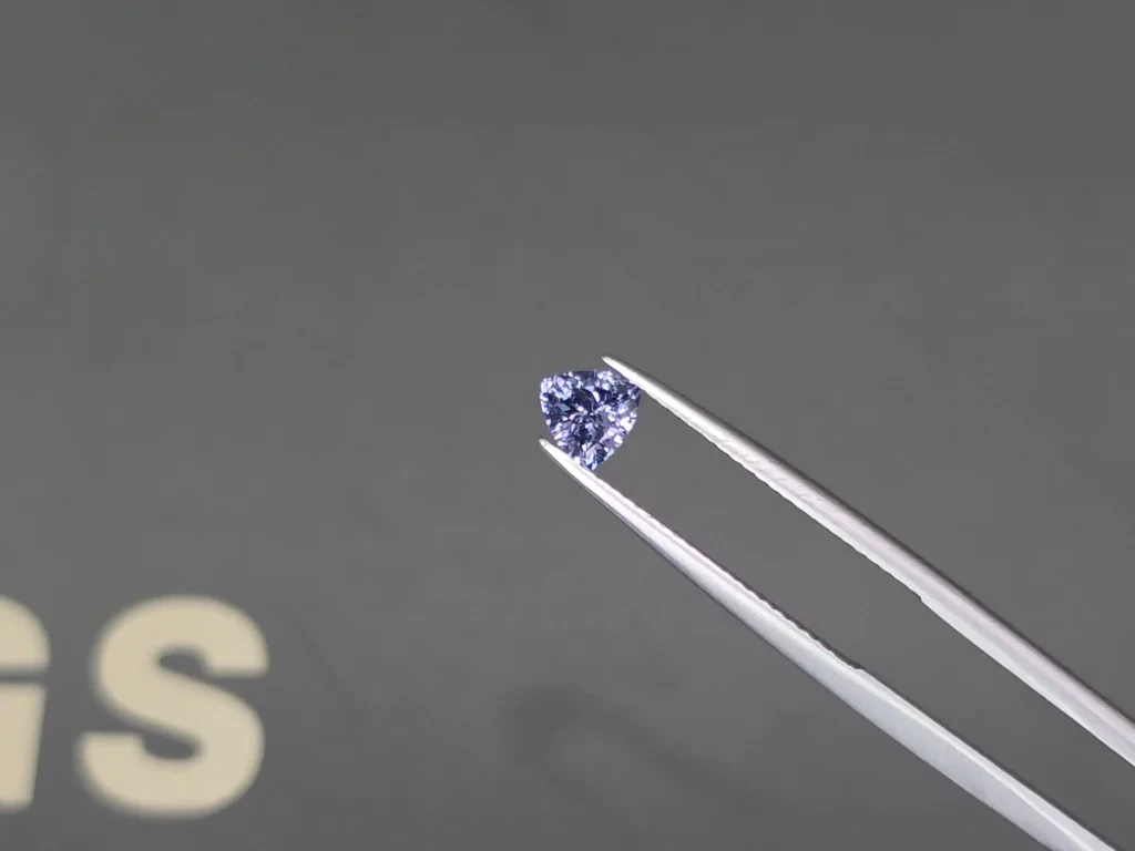 Grau-blauer spinell im trillion-schliff 0,50 karat, Tansania Image №4
