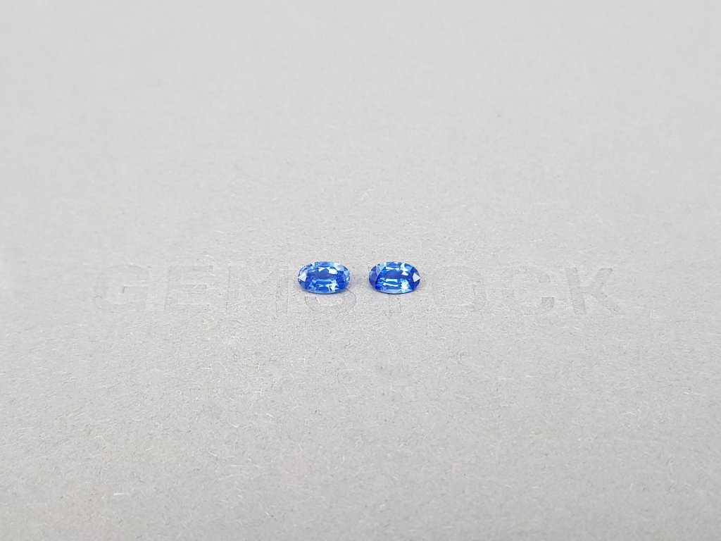 Pair of Royal Blue oval cut sapphires 0.54 ct, Sri Lanka Image №1