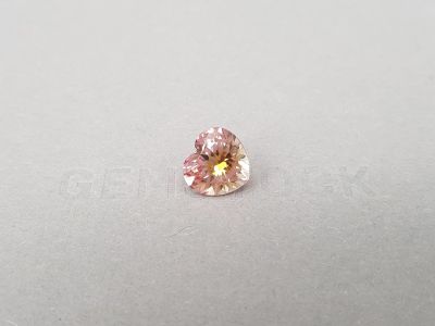 Polychrome yellow and pink tourmaline in heart shape 4.03 ct photo