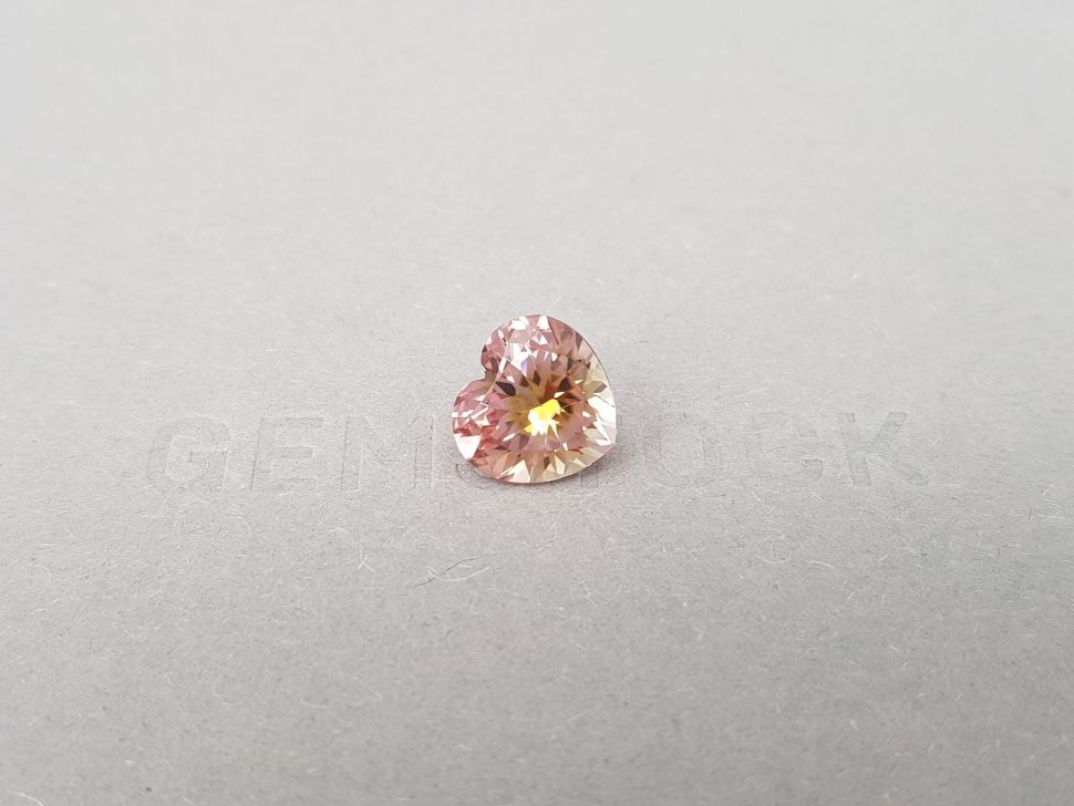 Polychrome yellow and pink tourmaline in heart shape 4.03 ct Image №1