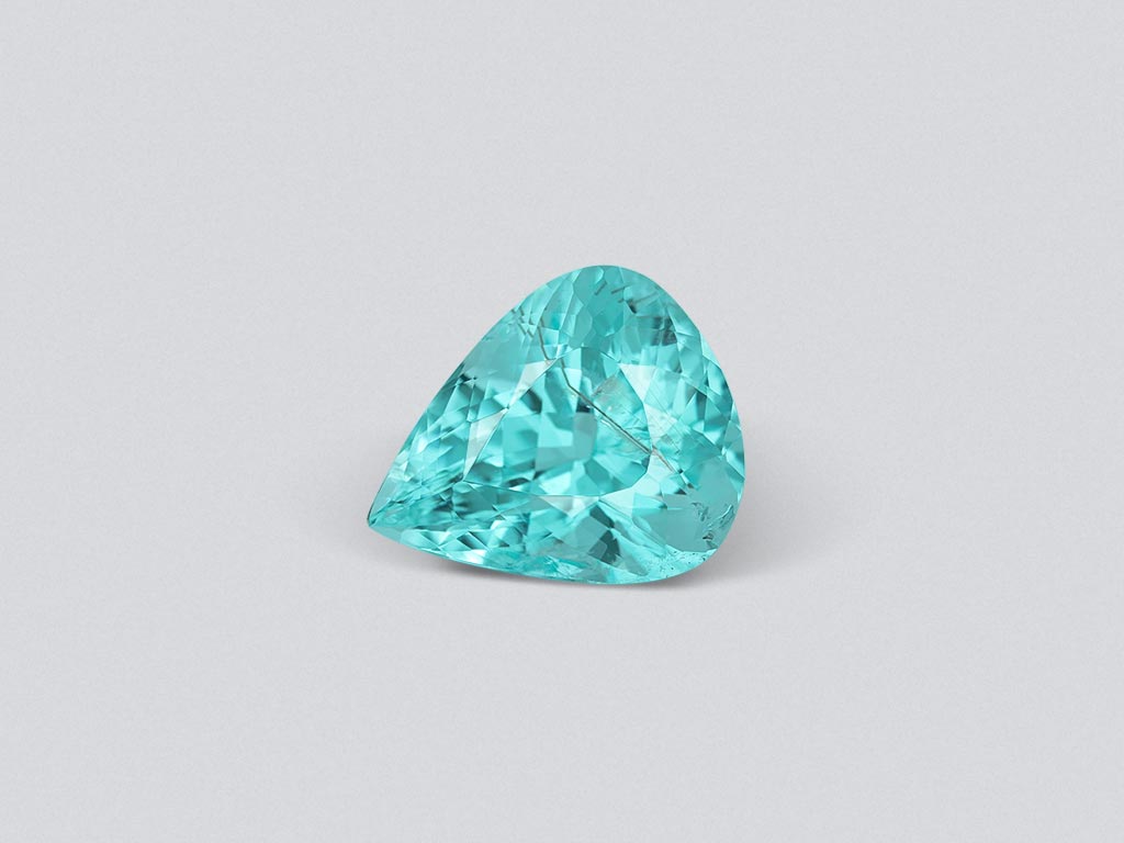 Neon blue Paraiba tourmaline in pear cut 4.32 carats, Mozambique Image №1