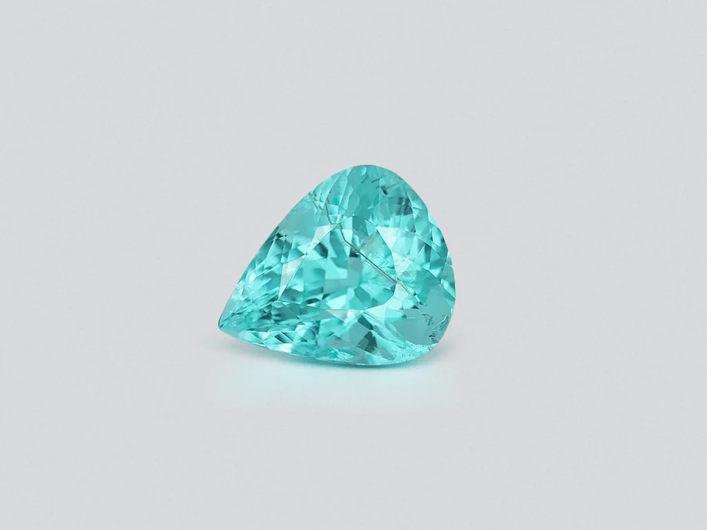 Tourmaline Paraiba taille poire 4,32 carats, Mozambique Image №1