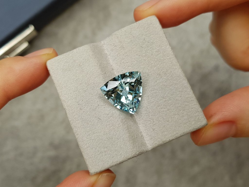 Trillion cut African aquamarine 7.57 carats Image №4