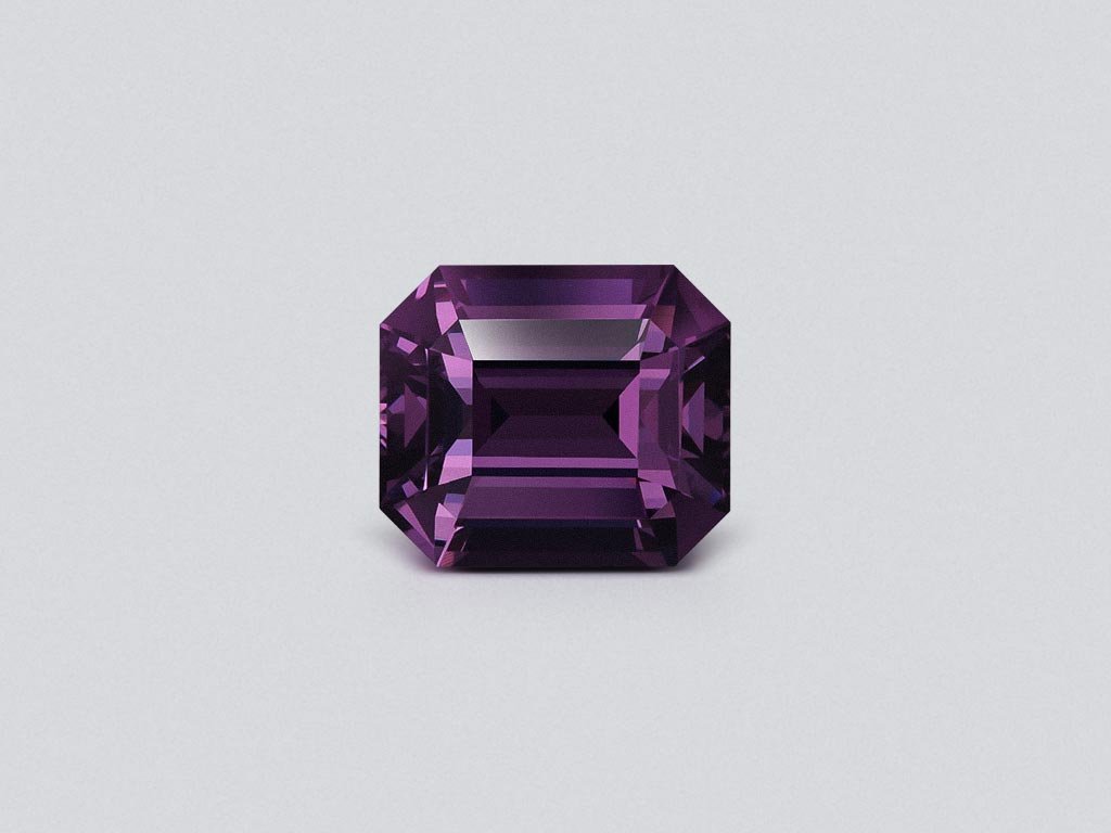 Purple spinel in octagon cut 2.64 carats, Tanzania Image №1
